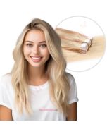 Blond Pâle Ombré Rallonges Bandes Adhésives - Cheveux Humains Naturels