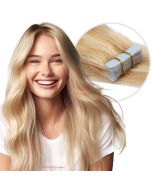 Roux Blond & Blond Platine #27/613 Rallonges Bandes Adhésives - Cheveux Humains Naturels