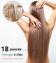 18 Pouces - Rallonges À Clips Cheveux Humains Naturels