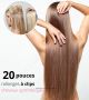 20 Pouces - Rallonges À Clips Cheveux Synthétiques