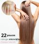 22 Pouces - Rallonges Micro-Billes (Micro-Anneaux) Cheveux Humains Naturels