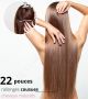22 Pouces - Rallonges Cousues (Trames) Cheveux Humains Naturels
