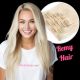 Blond Platinum Rallonges À Clips - Cheveux Remy