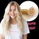 Blond Platine #613 Rallonges Kératines (Fusion) - Cheveux Remy