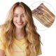 Brun Miel & Blond Cendré #12/24 Rallonges À Clips - Cheveux Humains Naturels