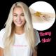 Blond Platinum Rallonges Nano-rings - Cheveux Remy