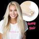 Blond Platinum Rallonges Bandes Adhésives - Cheveux Remy