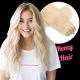Blond Platine #613 Rallonges Cousues (Trames) - Cheveux Remy