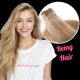 Brun Miel & Blond Cendré #12/24 Rallonges Cousues (Trames) - Cheveux Remy