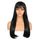 DM1707542-v4 - Perruque Longue Cheveux Synthétique Noire Avec Toupet