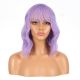DM1810936-v4 - Perruque Courte Cheveux Synthétique Violet Avec Toupet 