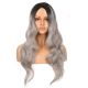 DM2031222-v4 - Perruque Longue Cheveux Synthétique Grise Ombrée 