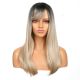 DM2031230-v4 - Perruque Longue Cheveux Synthétique Blonde Ombrée Avec Toupet