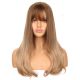 DM2031309-v4 - Perruque Longue Cheveux Synthétique Brunette Blonde Ombrée Avec Toupet 
