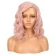 DM2031368-v4 - Perruque Courte Cheveux Synthétique Rose Pastel 