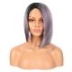 FU190302669-v3 - Short Purple Synthetic Hair Wig 