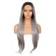 G1611001C-v4 - Perruque Longue Cheveux Synthétique Grise 